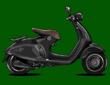 Grafik tasarımı için scooter vektör şablonu