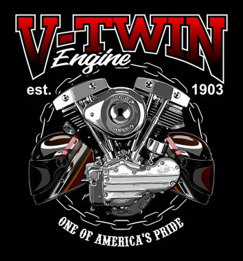  v çift motor ve kask vektör şablonu