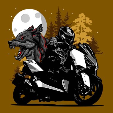  Grafik tasarımı için motorcu vektörü ar