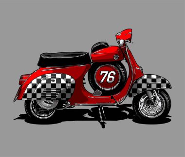 Grafik tasarımı için scooter vektör şablonu