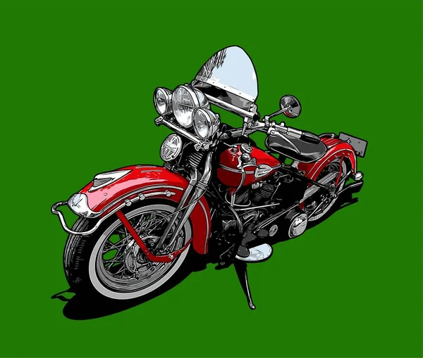 Motocykl Cruiser Wektor Szablon Dla Potrzeb Projektowania Graficznego — Wektor stockowy
