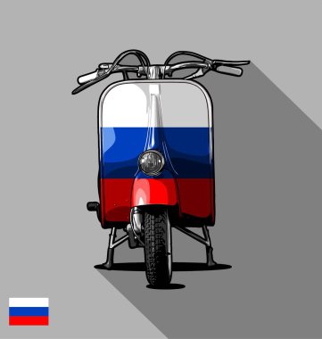 Grafik tasarımı için scooter vektör şablonu