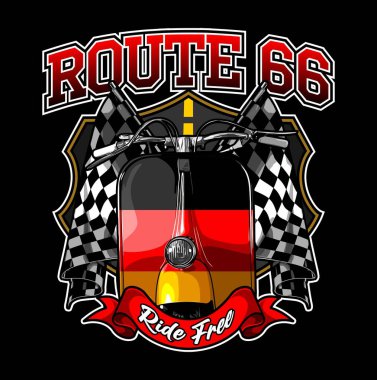 Grafik tasarımı için scooter vektör şablonu 