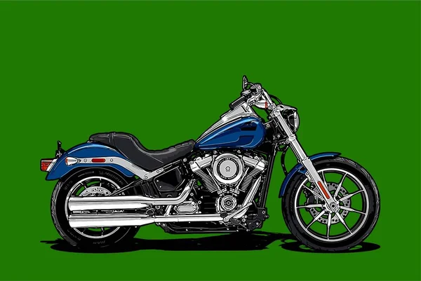 Modelo Vetor Cruzador Motocicleta Para Necessidades Design Gráfico — Vetor de Stock