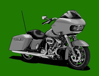  Tasarım ihtiyaçları için motosiklet kruvazörü vektör şablonu 