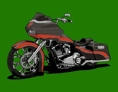  Tasarım ihtiyaçları için motosiklet kruvazörü vektör şablonu 