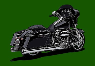  Tasarım ihtiyaçları için motosiklet kruvazörü vektör şablonu 