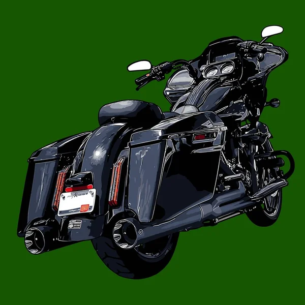 Motorrad Cruiser Vektor Vorlage Für Design Bedürfnisse — Stockvektor
