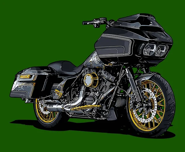 Modelo Vetor Cruzador Motocicleta Para Necessidades Projeto —  Vetores de Stock