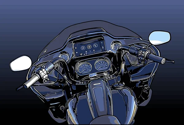 Motocykl Cruiser Wektor Szablon Dla Potrzeb Projektowania Graficznego — Wektor stockowy