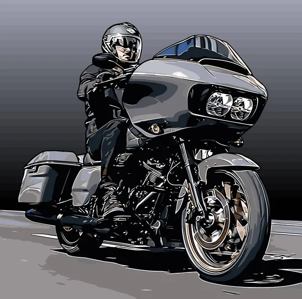 Motorrad Cruiser Vektorvorlage Für Grafische Designanforderungen — Stockvektor