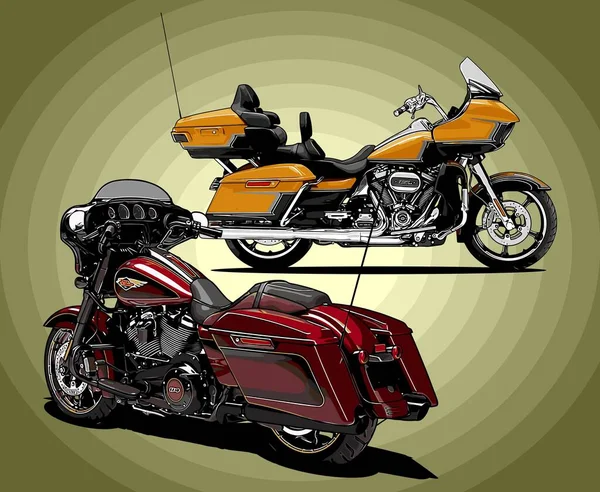 Motorcycle Cruiser Vector Template Graphic Design Needs — 图库矢量图片