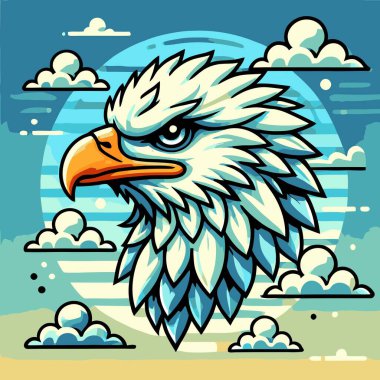 grafik tasarımı için kartal baş vektör sanatı