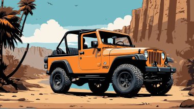 dizayn için jip vektör sanatı