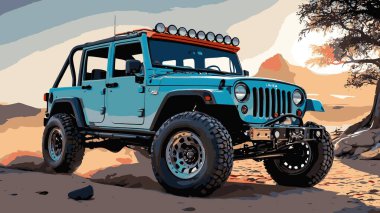 dizayn için jip vektör sanatı