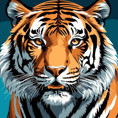 grafik tasarımı için kaplan başı vektör sanatı