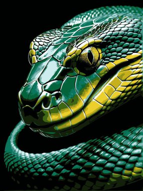 grafik tasarımı için zehirli yılan vektör sanatı