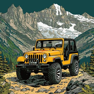 Grafik tasarım amaçları için SUV vektör sanatı