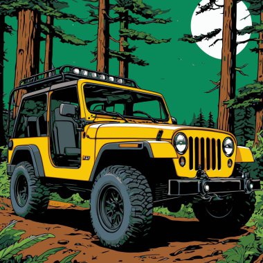 Grafik tasarım amaçları için SUV vektör sanatı