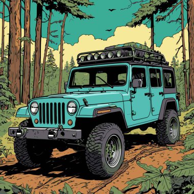 Grafik tasarım amaçları için SUV vektör sanatı