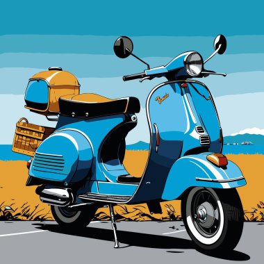 Tasarım ihtiyaçları için scooter vektör sanatı