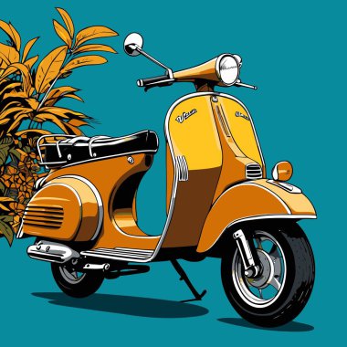 Tasarım ihtiyaçları için scooter vektör sanatı