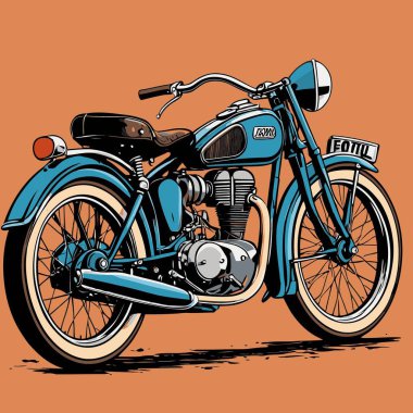 Grafik tasarımı için klasik motosiklet vektörü