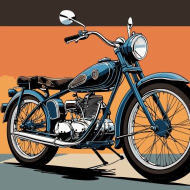 Grafik tasarımı için klasik motosiklet vektörü