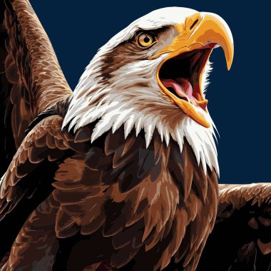 Grafik tasarımı için uçan kartal vektör sanatı