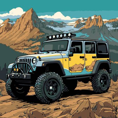 Grafik tasarım amaçları için SUV vektör sanatı