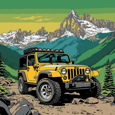 Grafik tasarım amaçları için SUV vektör sanatı