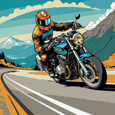 grafik tasarım amaçları için vektör sanat motosikleti