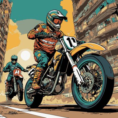 grafik tasarım amaçları için vektör sanat motosikleti