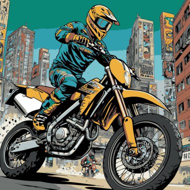 grafik tasarım amaçları için vektör sanat motosikleti