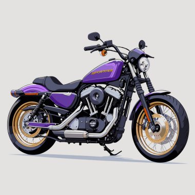 grafik tasarım amaçları için vektör sanat motosikleti