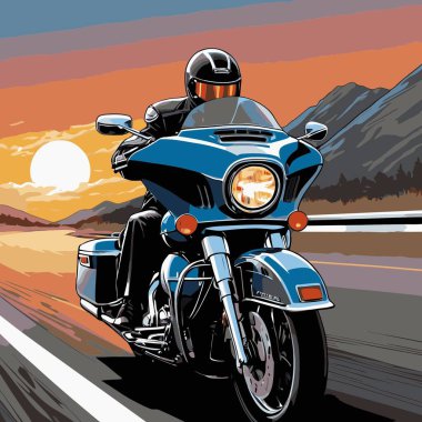 grafik tasarım amaçları için vektör sanat motosikleti