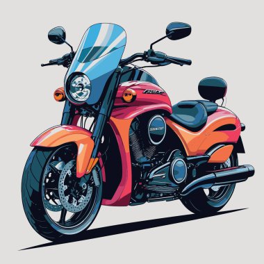 grafik tasarım amaçları için vektör sanat motosikleti