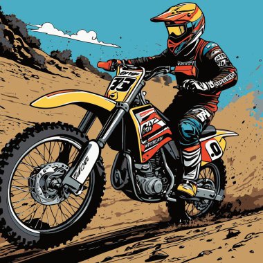 grafik tasarımı için vektör motokrosu