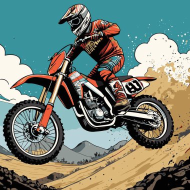 grafik tasarımı için vektör motokrosu