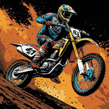 grafik tasarımı için vektör motokrosu