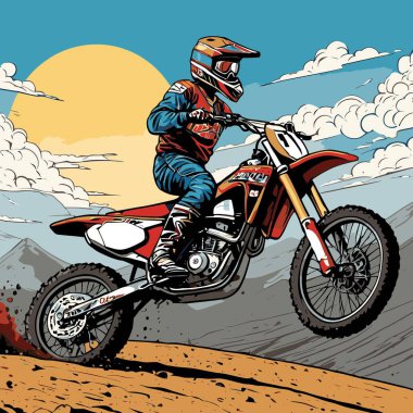 grafik tasarımı için vektör motokrosu