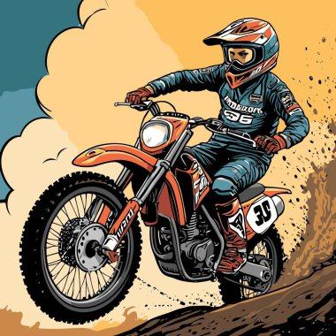 grafik tasarımı için vektör motokrosu