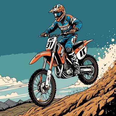 grafik tasarımı için vektör motokrosu