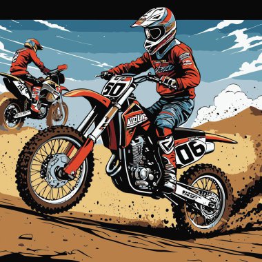 grafik tasarımı için vektör motokrosu