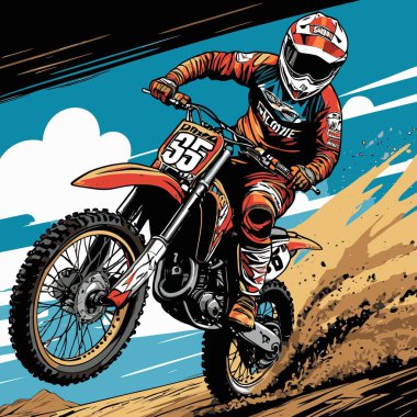 grafik tasarımı için vektör motokrosu