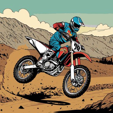 grafik tasarımı için vektör motokrosu