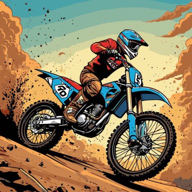 grafik tasarımı için vektör motokrosu