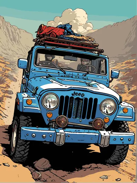 grafik tasarımı için SUv araba vektör çizimi