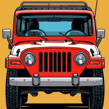 grafik tasarımı için SUv araba vektör çizimi