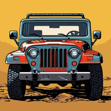 grafik tasarımı için SUv araba vektör çizimi